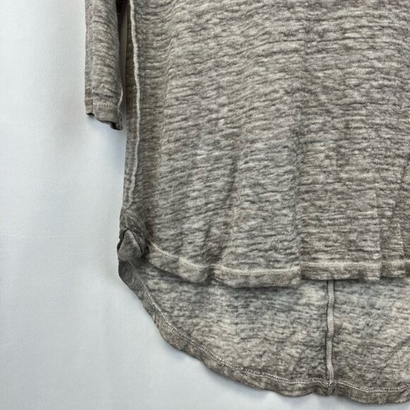AG Adriano Goldschmied Womens Casual Top Gray Space Dye 3/4 Sleeve High Low S - Picture 8 of 10